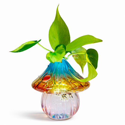 Luminous Glass Mushroom Vase