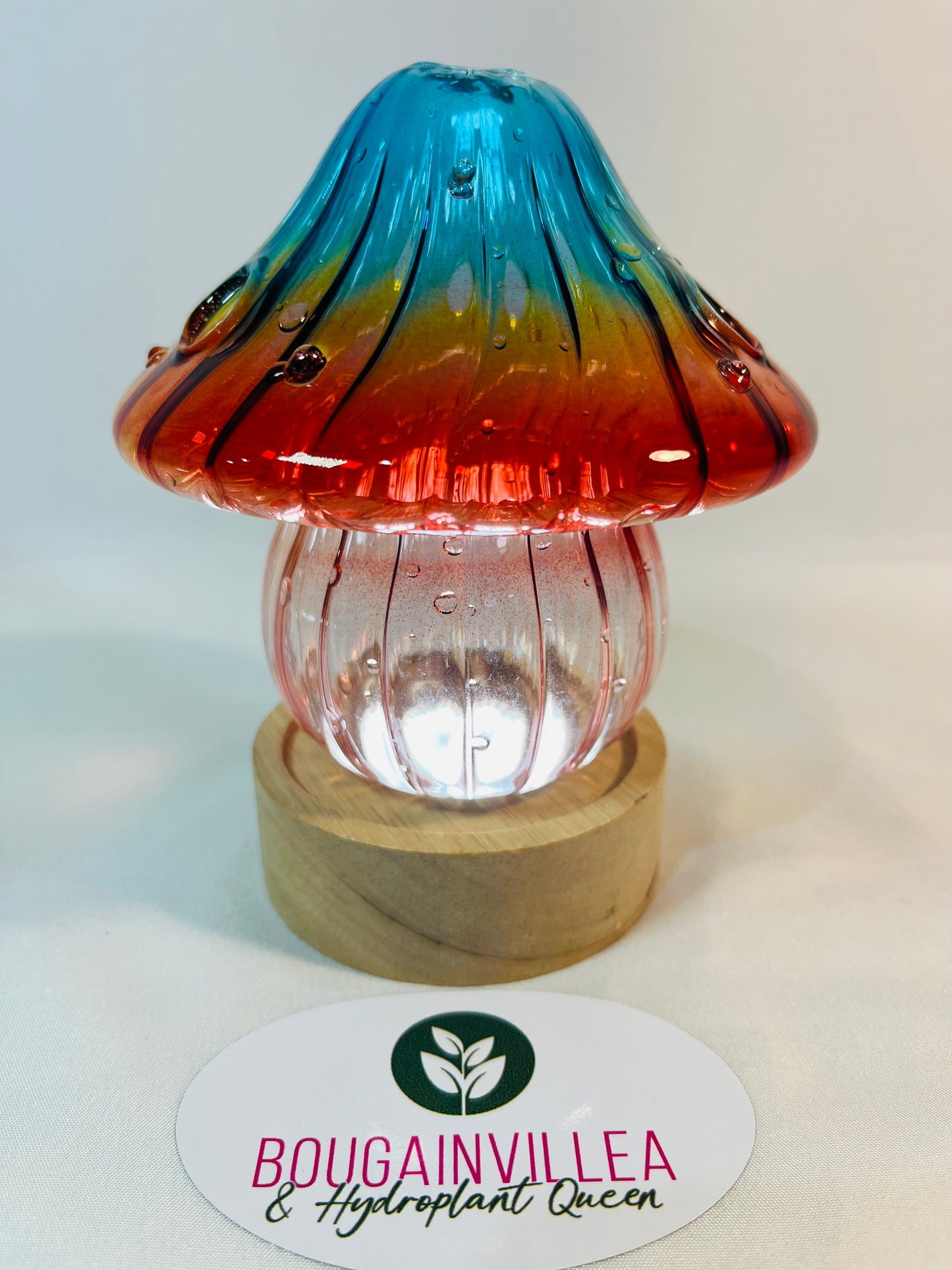 Luminous Glass Mushroom Vase